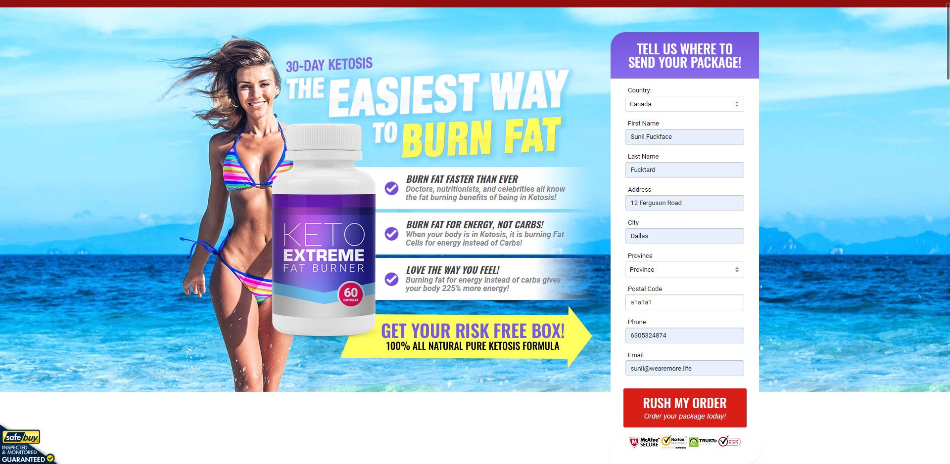 Keto Extreme Fat Burner - (Nutra / Diet) - [CA, UK, AU + 37 more] Producto